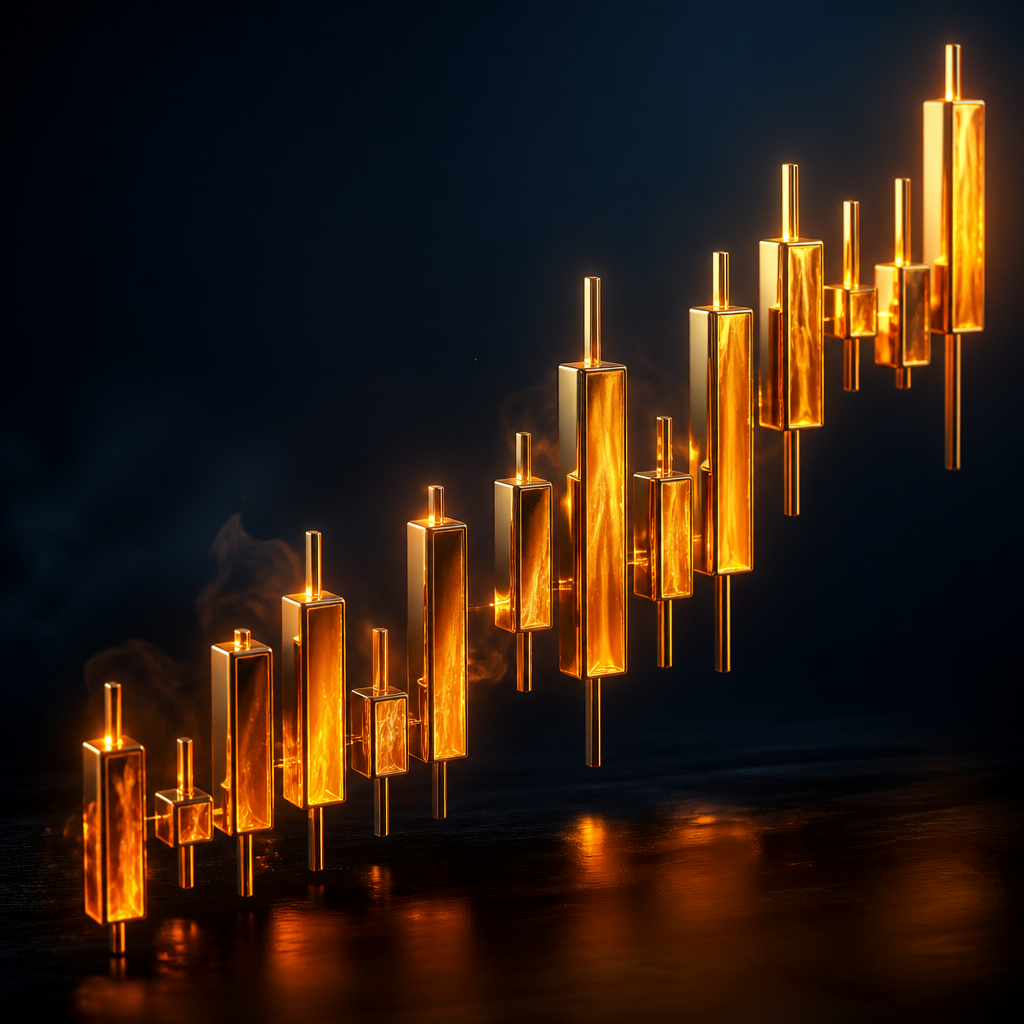 3D candlestick chart