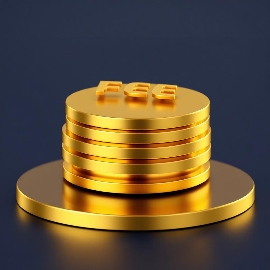 3D gold stacked discs representing layered Bybit fee discounts